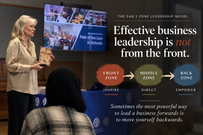 Effective business leadership is not from the front